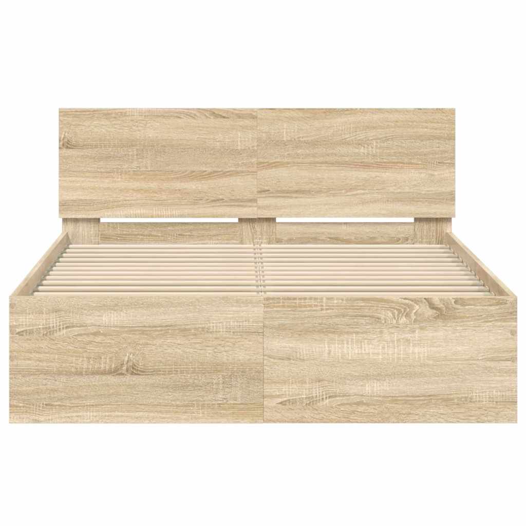 Struttura del letto Sonoma 137 x 190 cm Legno multistrato | homemem39