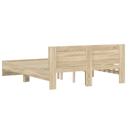 Struttura del letto Sonoma 152 x 203 cm Legno multistrato | homemem39