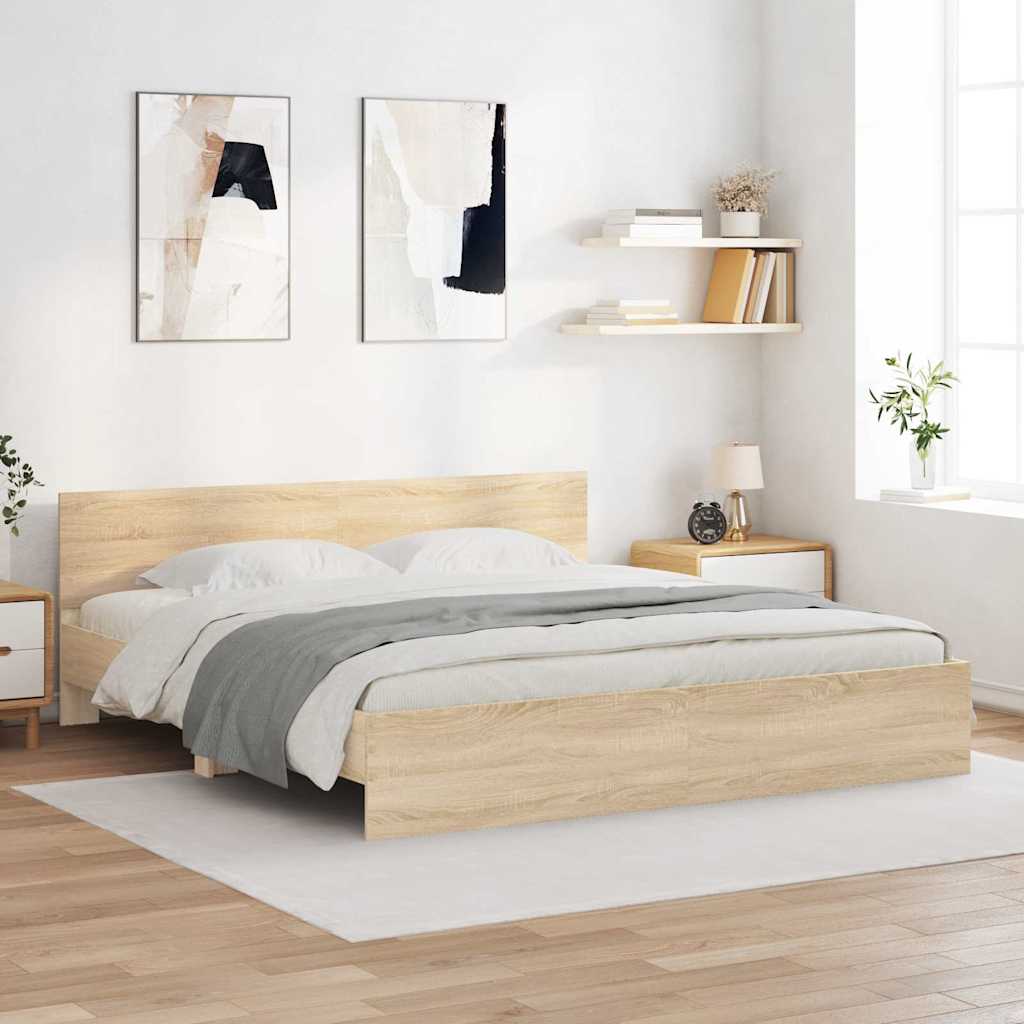 Struttura del letto Sonoma 193 x 203 cm Legno ingegnerizzato | homemem39