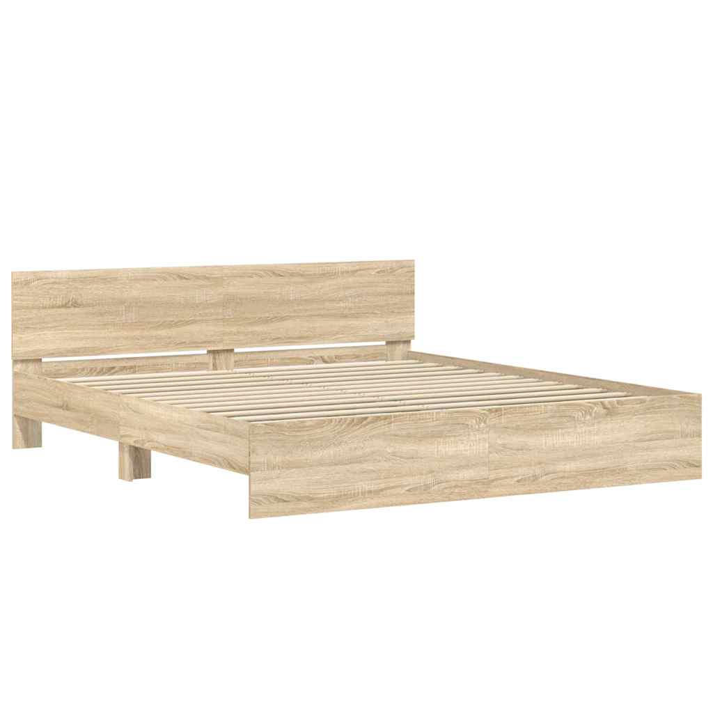 Struttura del letto Sonoma 193 x 203 cm Legno ingegnerizzato | homemem39