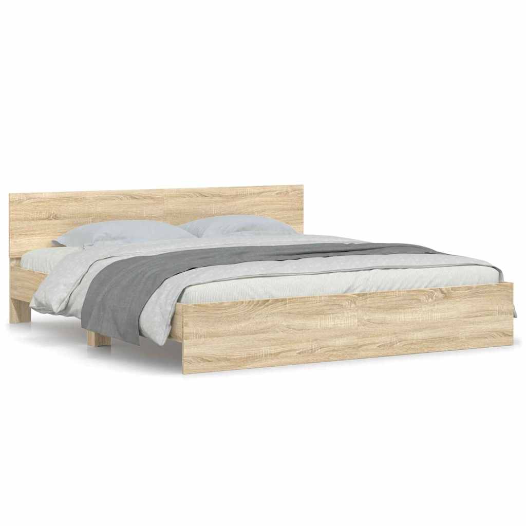 Struttura del letto Sonoma 193 x 203 cm Legno ingegnerizzato | homemem39