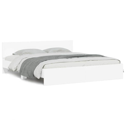 Struttura del letto Bianco 137 x 190 cm Legno multistrato | homemem39