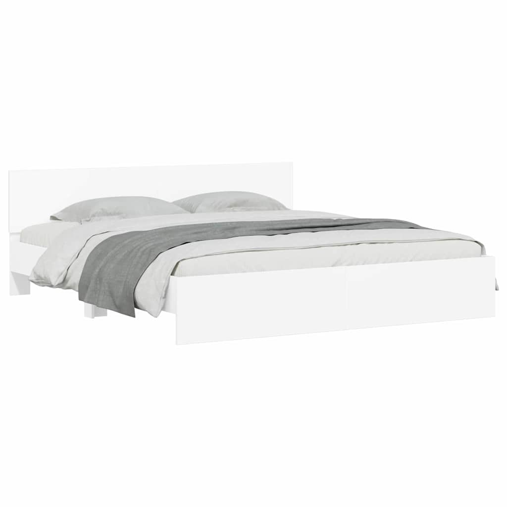 Struttura del letto Bianco 137 x 190 cm Legno multistrato | homemem39