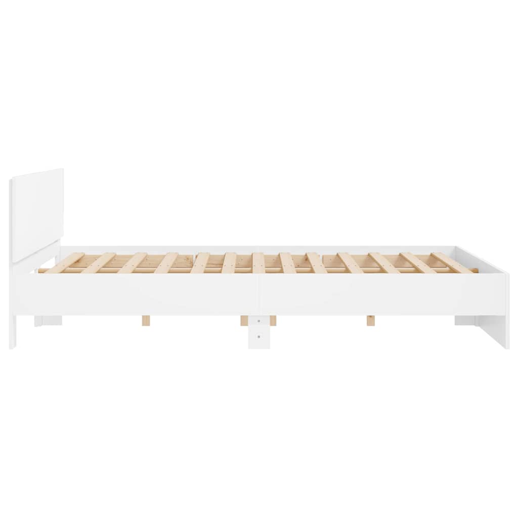 Struttura del letto Bianco 193 x 203 cm Legno multistrato | homemem39
