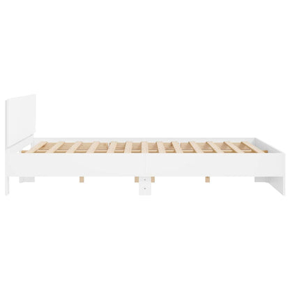 Struttura del letto Bianco 193 x 203 cm Legno multistrato | homemem39
