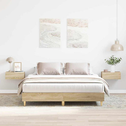 Struttura del letto Sonoma 152 x 203 cm Legno multistrato | homemem39