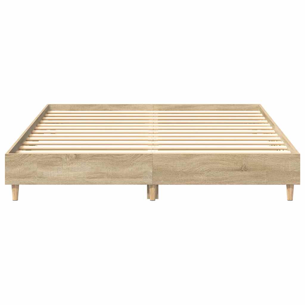 Struttura del letto Sonoma 152 x 203 cm Legno multistrato | homemem39