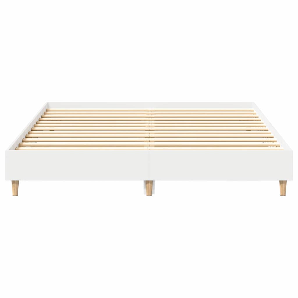Struttura del letto 2 pcs Bianco 152 x 203 cm Legno multistrato | homemem39