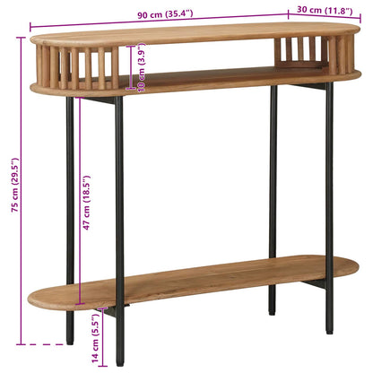 Tavolino fatto a mano Marrone Teak 90 x 30 x 75 cm | homemem39