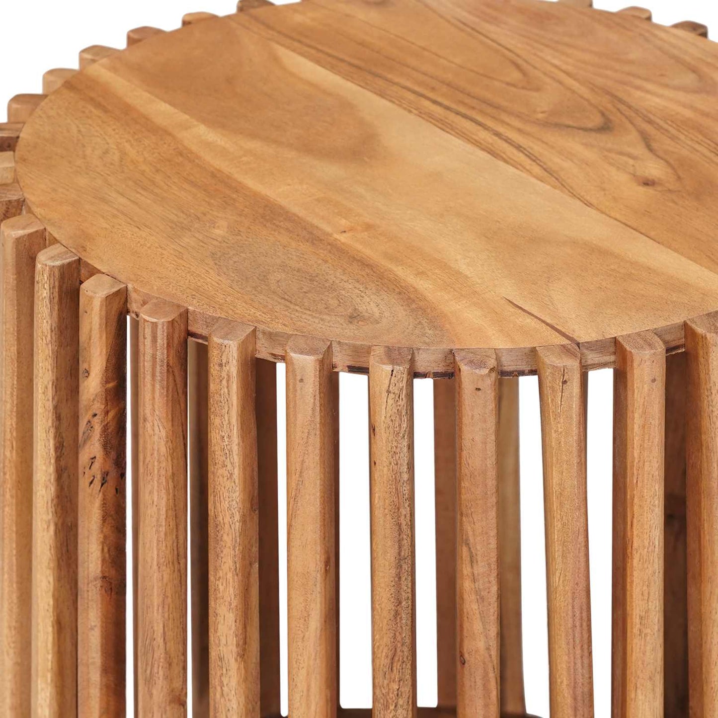 Set di Tavolini Fatti a Mano 2 pcs Marrone Teak 40 x 40 x 45 cm | homemem39