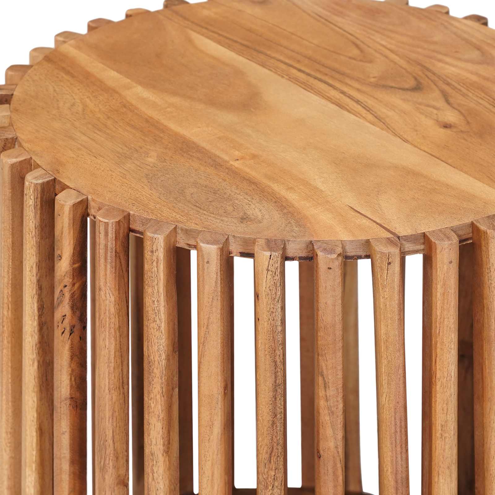 Set di Tavolini Fatti a Mano 2 pcs Marrone Teak 40 x 40 x 45 cm | homemem39