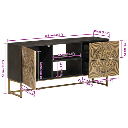 Mobile TV con cassetto con lo scaffale Ottone 105 x 30 x 50 cm | homemem39