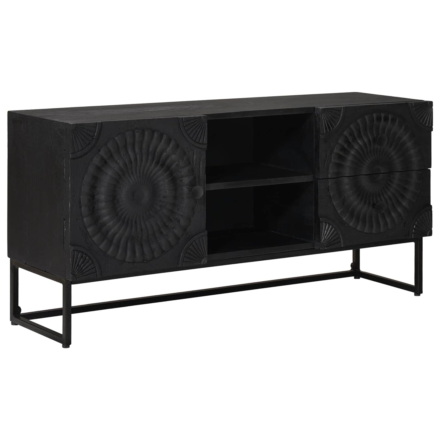 Mobile TV con cassetto con lo scaffale Nero 105 x 30 x 54 cm | homemem39