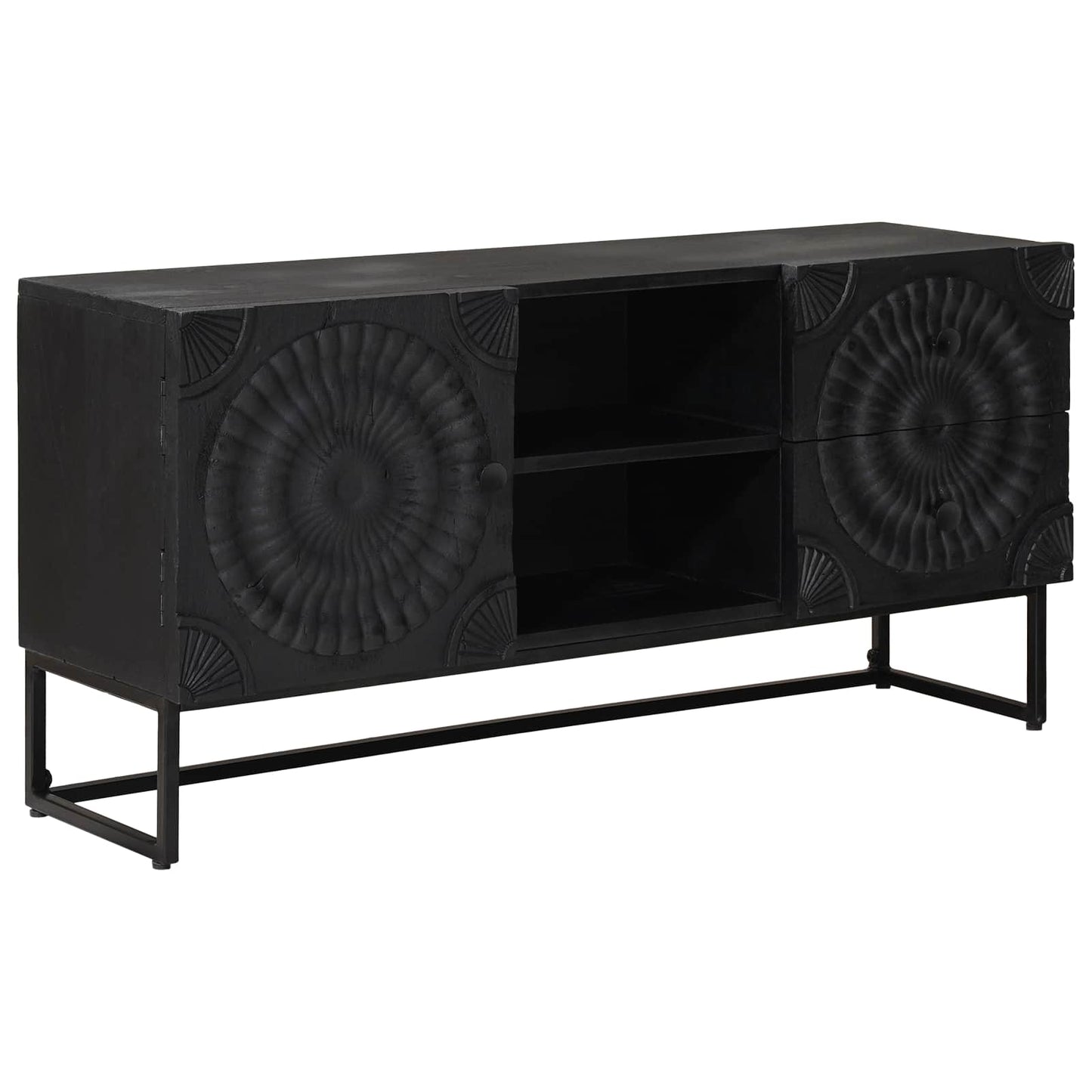 Mobile TV con cassetto con lo scaffale Nero 105 x 30 x 54 cm | homemem39