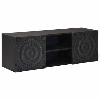 Mobile TV con lo scaffale con porta Nero 105 x 30 x 35 cm | homemem39