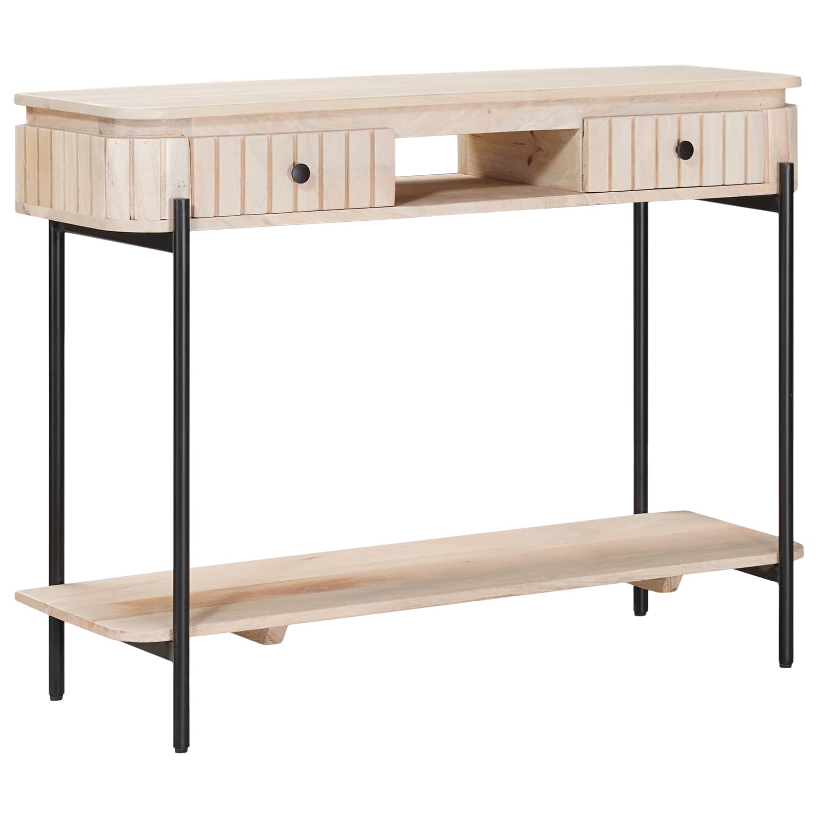 Tavolino fatto a mano Bianco 100 x 30 x 76 cm | homemem39