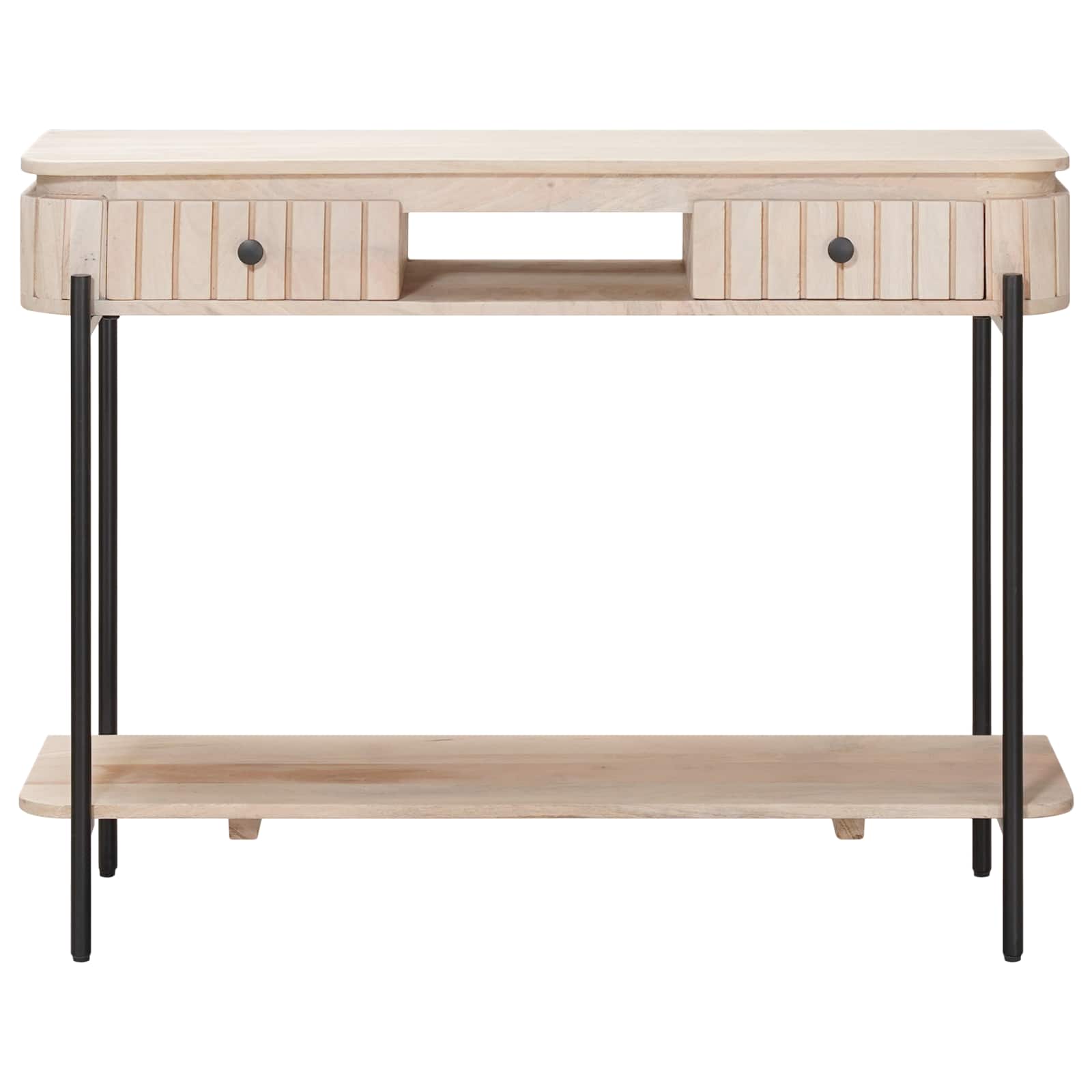 Tavolino fatto a mano Bianco 100 x 30 x 76 cm | homemem39