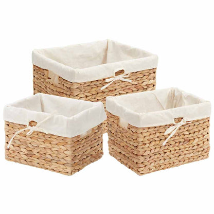 Cesti per Stoccaggio 3 pcs Naturale Giacinto d'acqua