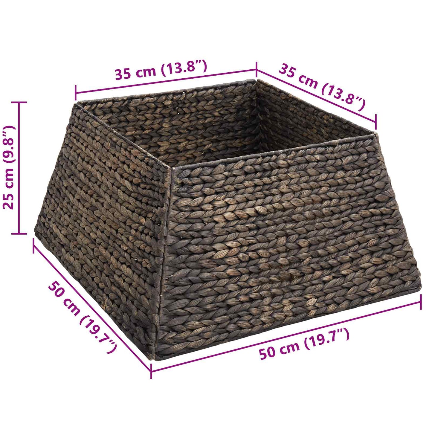 Collare per Albero di Natale Nero 50 x 50 x 25 cm | homemem39