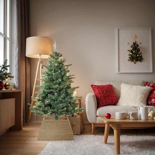 Collare per Albero di Natale Quadrato Marrone 70 x 70 x 28 cm