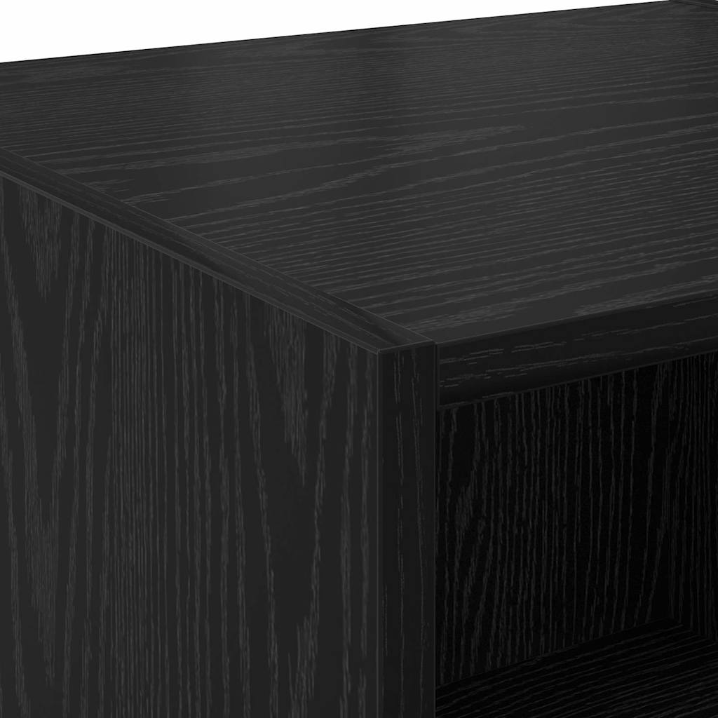 Credenza Rovere Nero 80 x 42,5 x 185 cm Legno multistrato