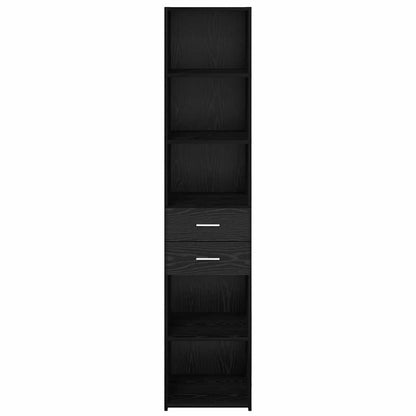 Credenza Rovere Nero 40 x 42,5 x 185 cm Legno multistrato