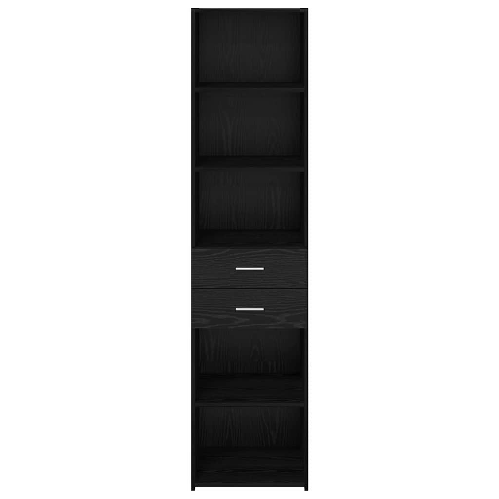 Credenza Rovere Nero 45 x 42,5 x 185 cm Legno multistrato