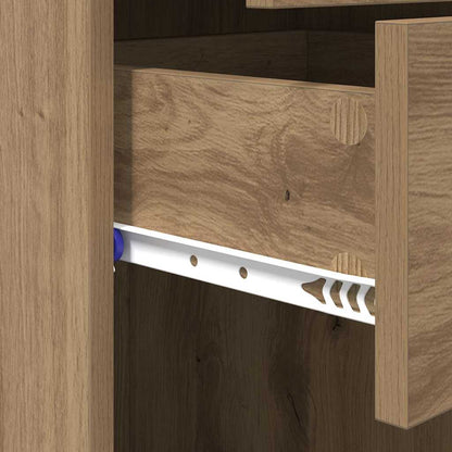 Credenza con cassetto Rovere artigianale 50 x 42,5 x 185 cm | homemem39