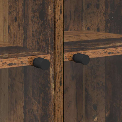 Credenza 2 pcs Legno vecchio 136 x 37 x 142 cm