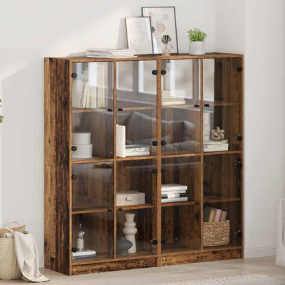 Credenza 2 pcs Legno vecchio 136 x 37 x 142 cm