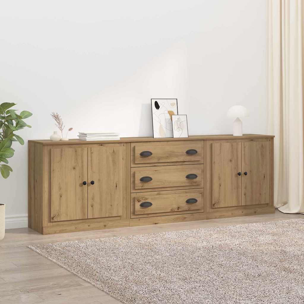 Sideboards 3 pcs Legno vecchio 210 x 35,5 x 67,5 cm