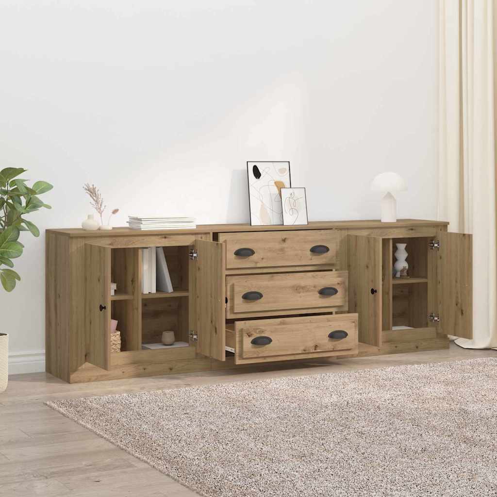 Sideboards 3 pcs Legno vecchio 210 x 35,5 x 67,5 cm