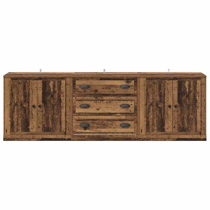 Sideboards con cassetto 3 pcs Rovere Nero 210 x 35,5 x 67,5 cm