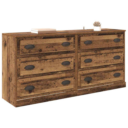 Sideboards con cassetto 2 pcs Legno vecchio 70 x 35,5 x 67,5 cm
