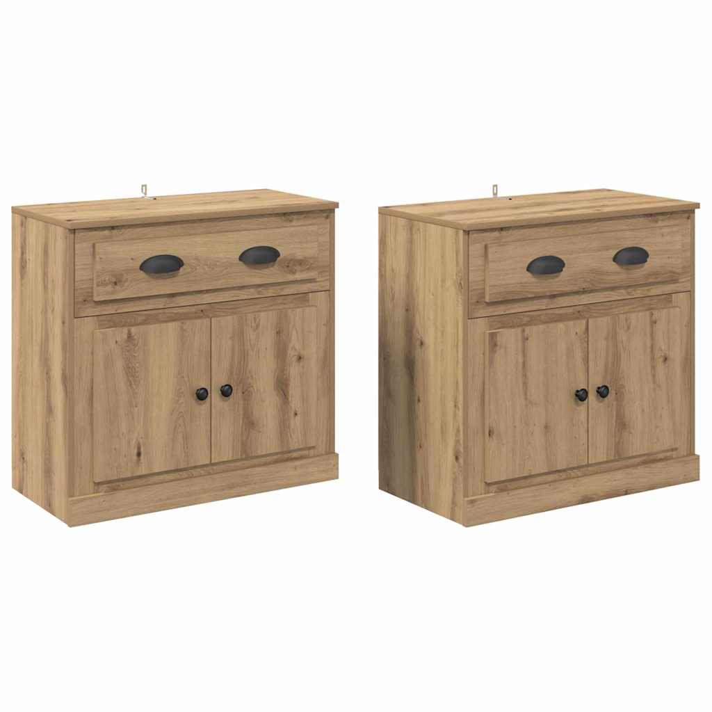 Sideboards 2 pz Rovere artigianale 70 x 35,5 x 67,5 cm
