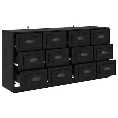 Sideboards con cassetto 2 pcs Rovere Nero 70 x 35,5 x 67,5 cm