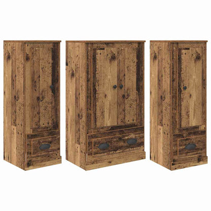 Credenza con cassetto 3 pcs Legno vecchio Legno multistrato