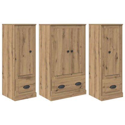 Credenza 3 pcs Rovere artigianale Legno multistrato