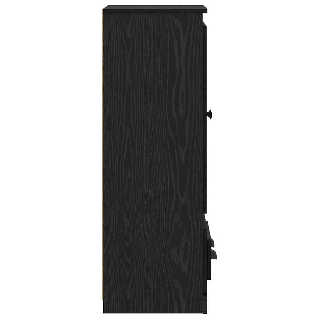 Credenza 3 pcs Rovere Nero 35 x 60 x 103,5 cm Legno multistrato