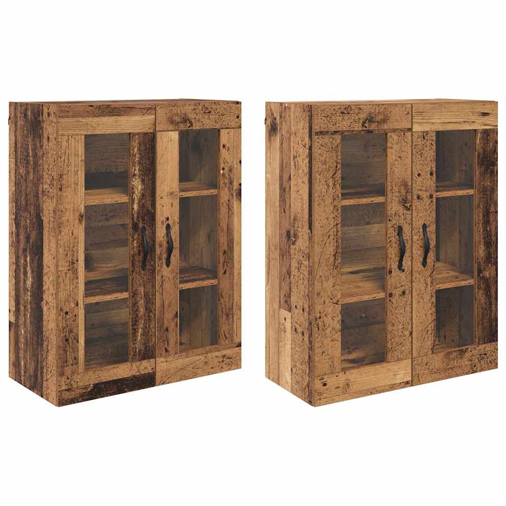Armadi da Muro 2 pcs Legno vecchio 69,5 x 34 x 90 cm