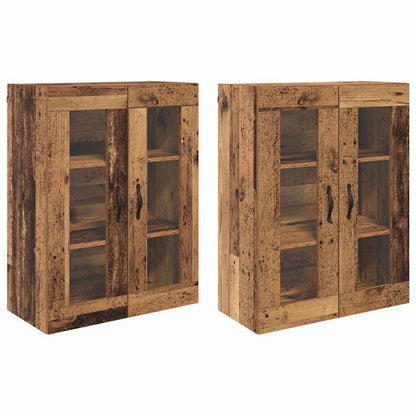 Armadi da Muro 2 pcs Legno vecchio 69,5 x 34 x 90 cm