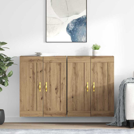 Mobile a muro 2 pcs Rovere artigianale 69,5 x 34 x 90 cm