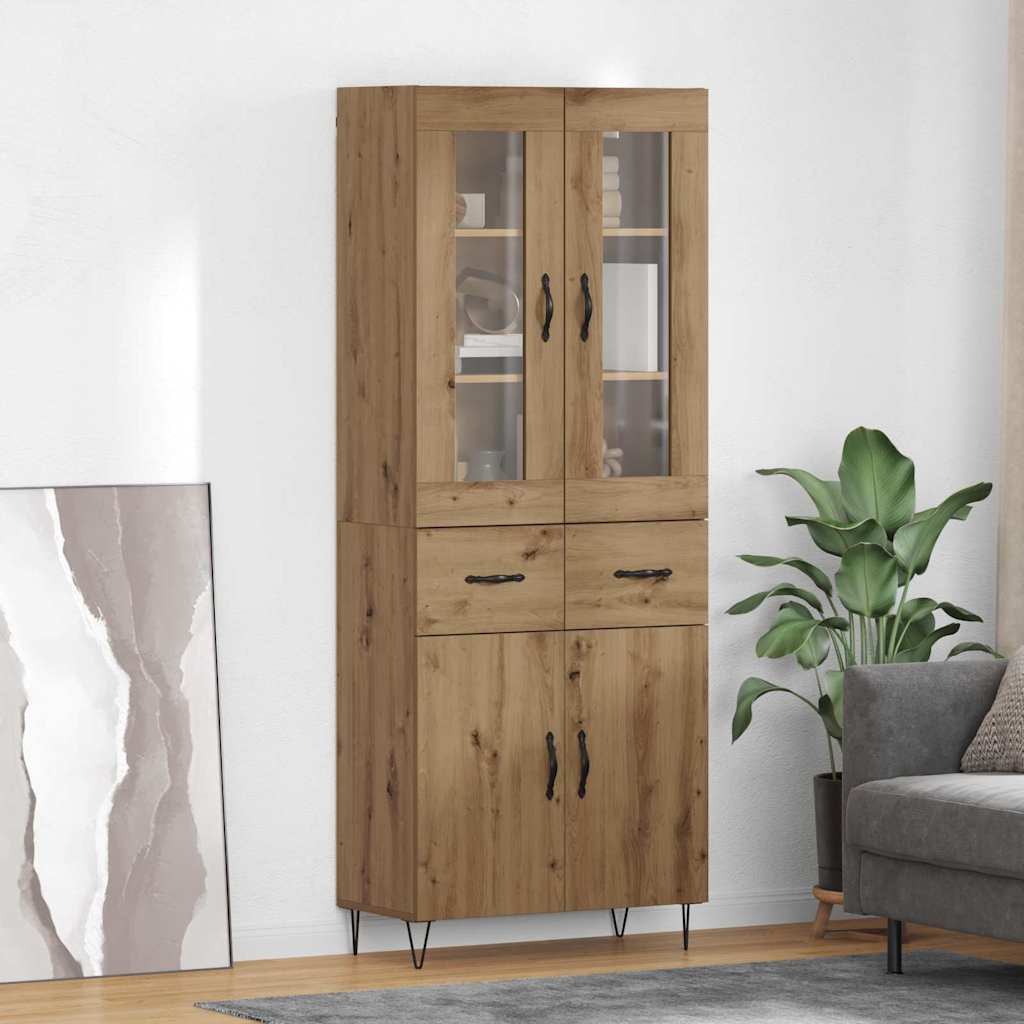 Credenza con cassetto Rovere artigianale 69,5 x 34 x 180 cm