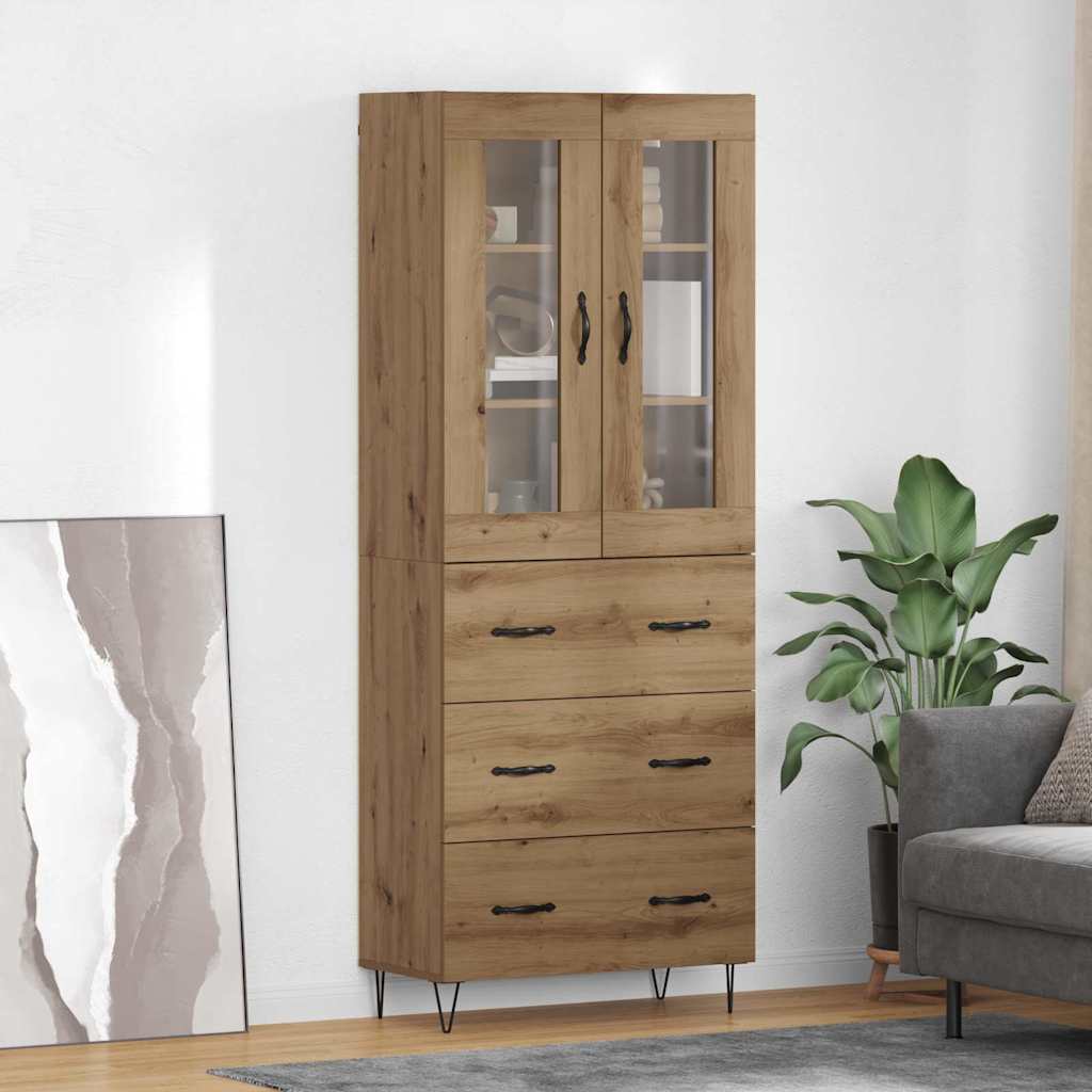 Credenza con cassetto Rovere artigianale 69,5 x 34 x 180 cm