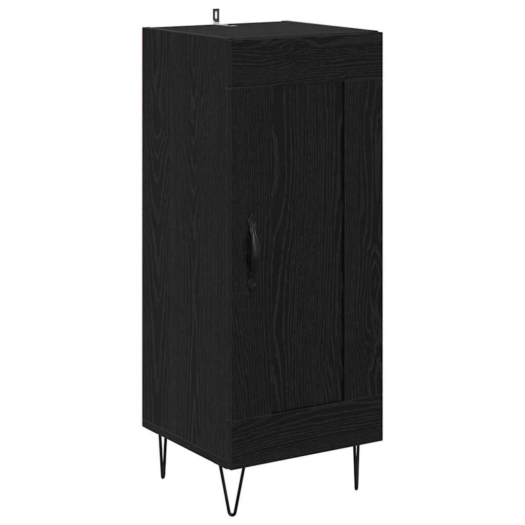 Credenza Rovere Nero 69,5 x 34 x 180 cm Legno multistrato