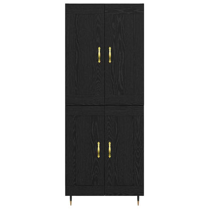 Credenza Rovere Nero 69,5 x 34 x 180 cm Legno multistrato