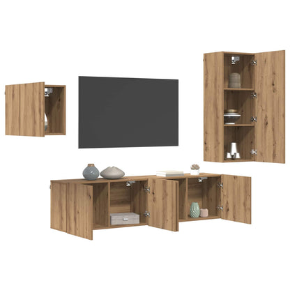 Mobile TV 4 pcs Rovere artigianale Legno multistrato