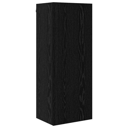 Unità TV da Parete 5 pcs Rovere Nero Legno multistrato