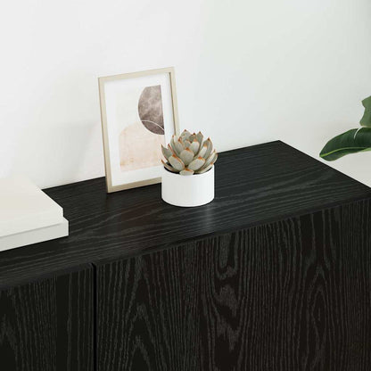 Set di Mobiletto da TV a Parete 5 pcs Rovere nero