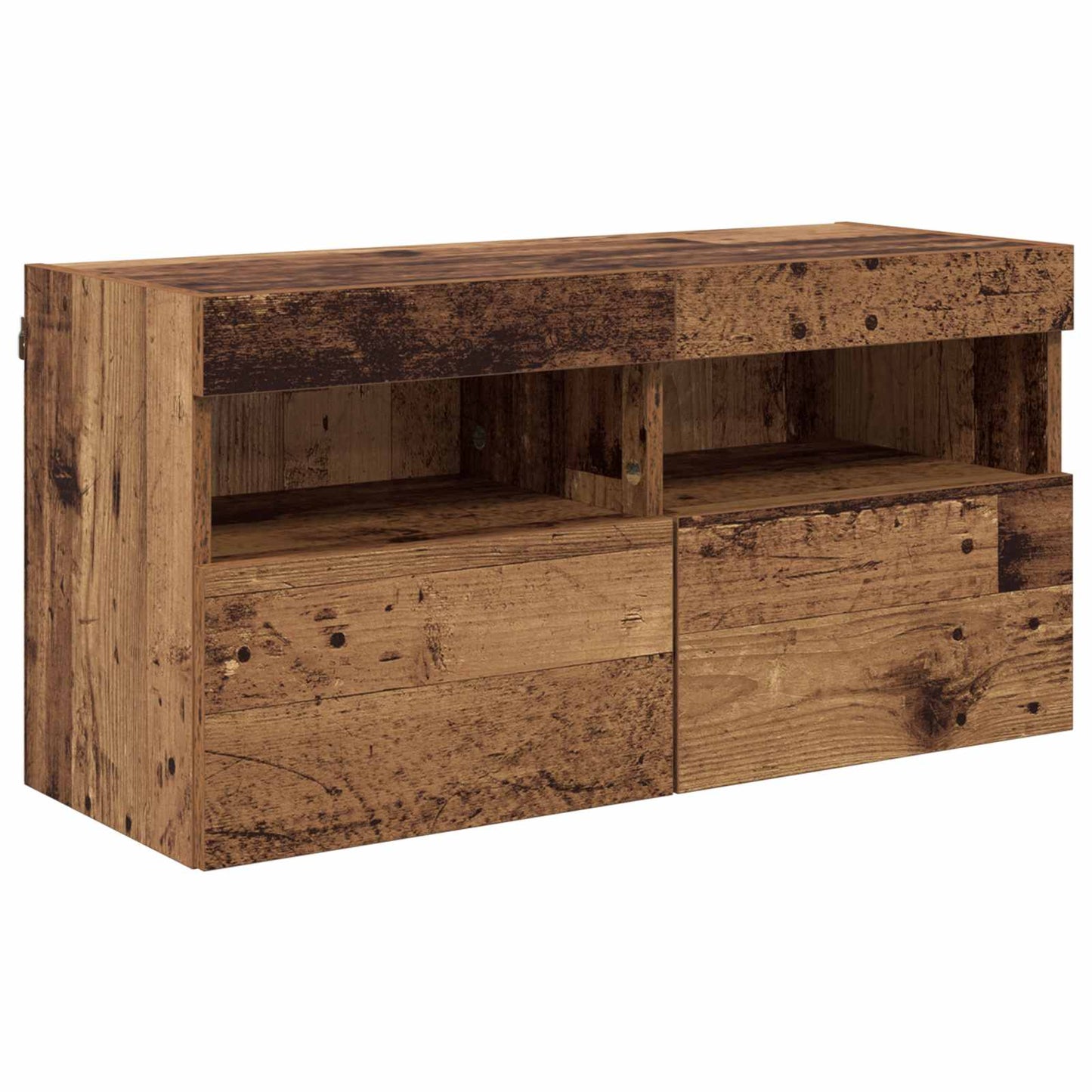 Set di Mobiletto da TV a Parete 7 pcs Legno vecchio